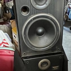 Technics Receiver With Speakers And Kenwood Sub