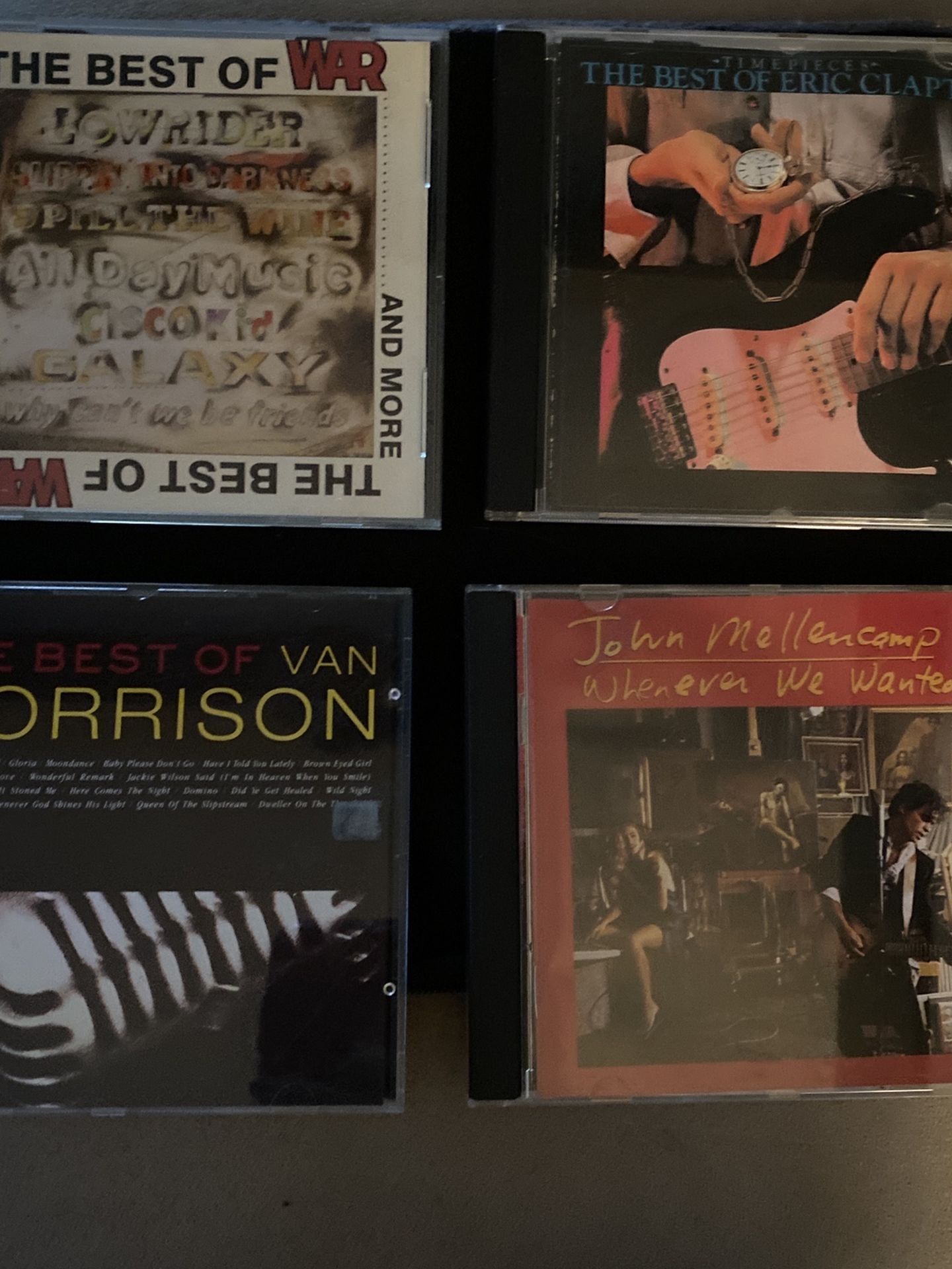 4 CD’s- War/E.Clapton/VanMorrison/J.Mellencamp