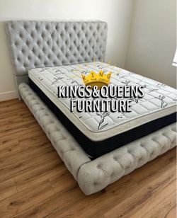 New Queen bed with mattress