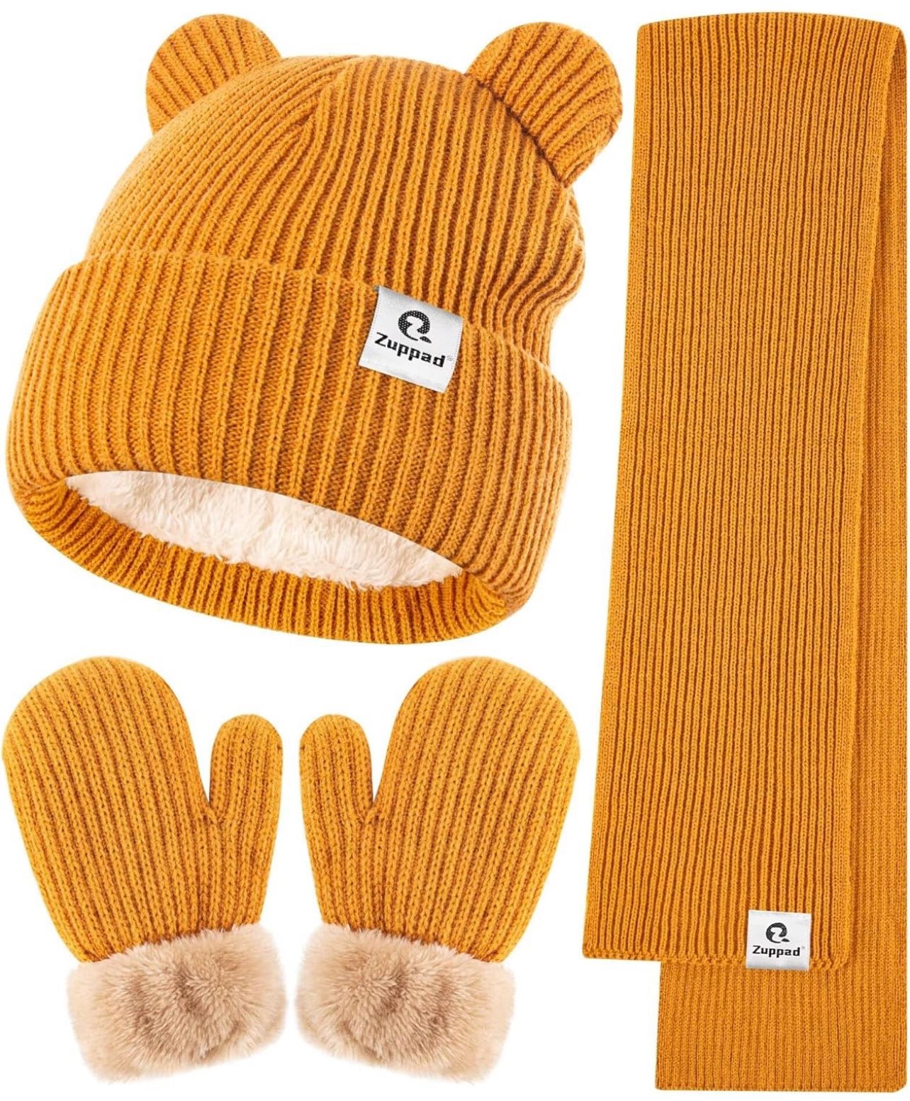 Baby Beanie Mittens Scarf Set,(6-36mths)
