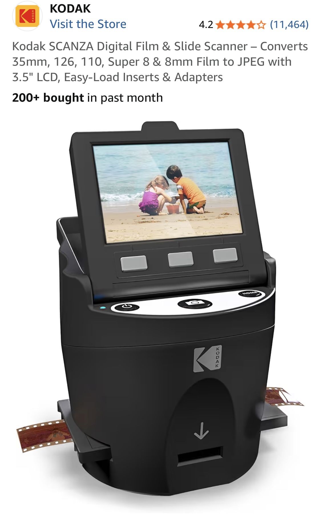 Film And Slide Scanner Kodak Stanza