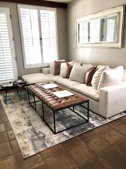 Cozy White Sectional Couch