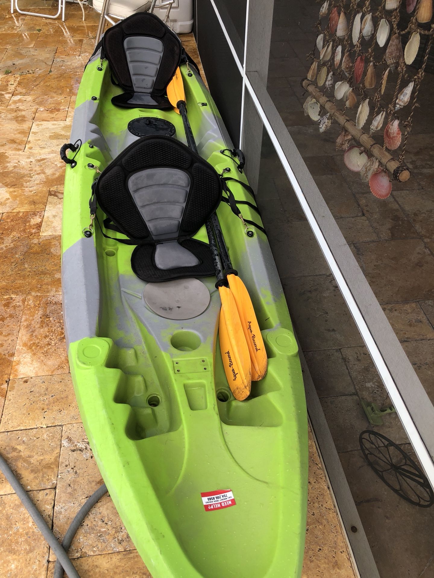 Tandem kayak 14 feet the brand is white knuckle