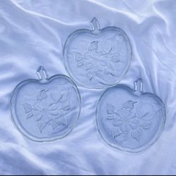 Vintage apple hazel ware glass plates