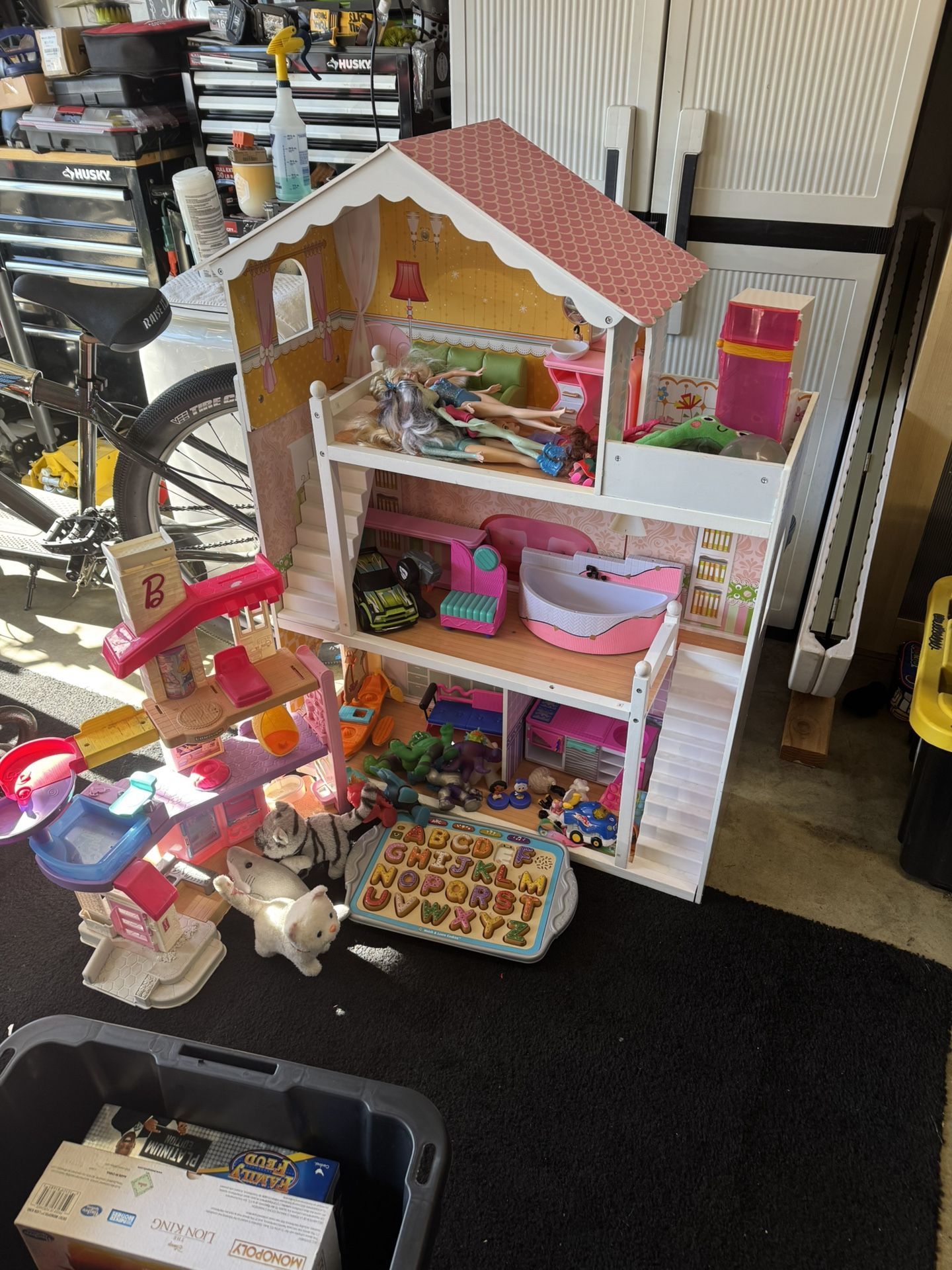 Toys, Barbie Little People House, Wooden Doll House