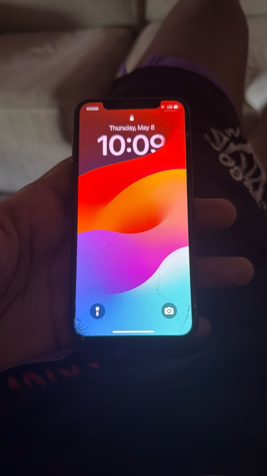 iPhone X Fully I clocked Ready To Use Small Hair Line Crack