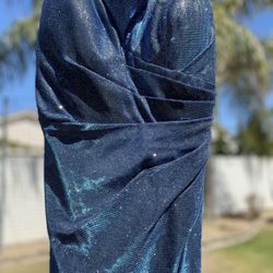 Aqua and Royal Blue Shimmery Dress