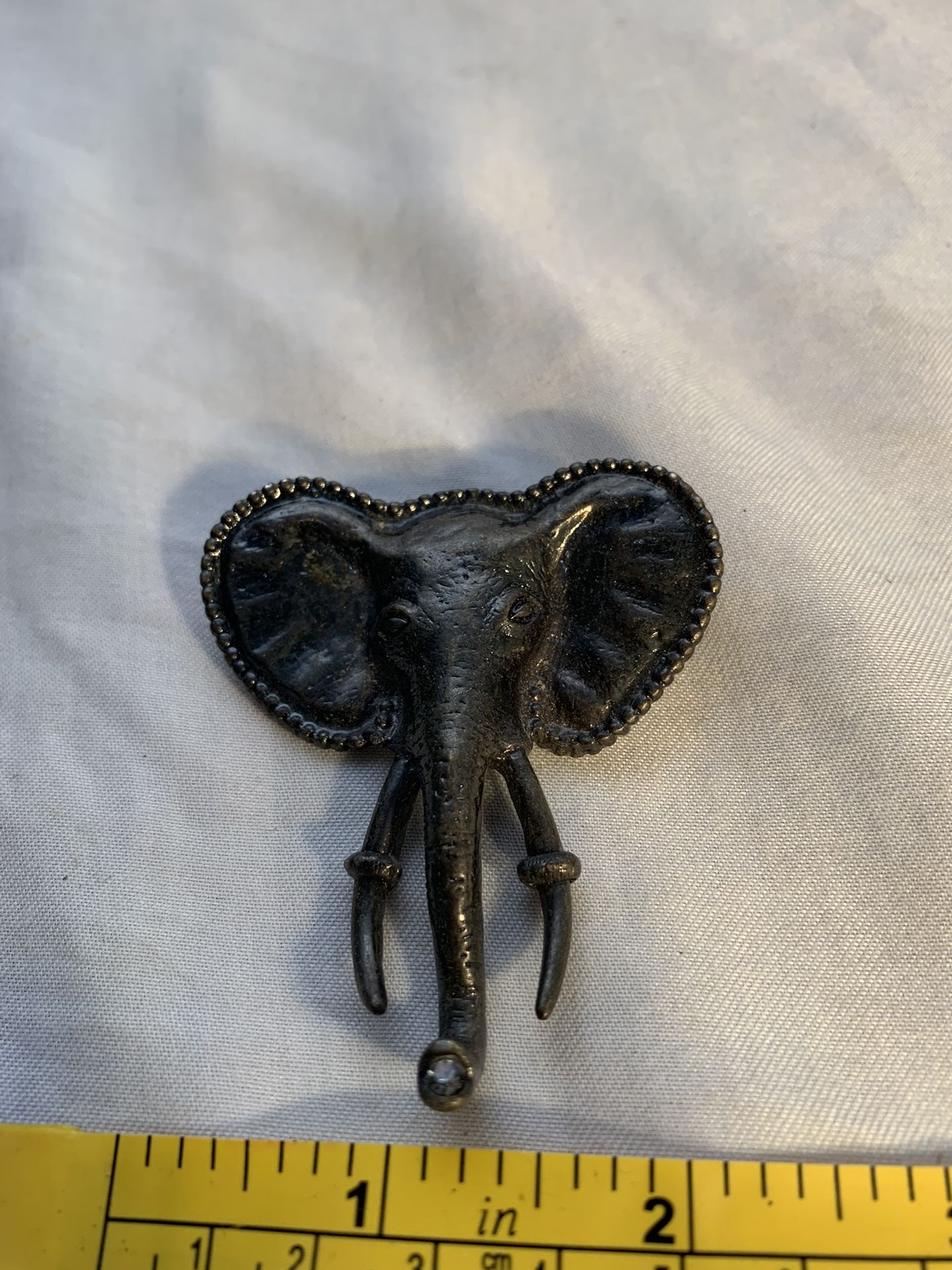 Vintage Elephant Head Brooch