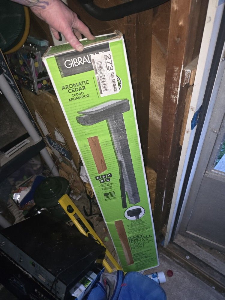 Mailbox Post Kit Cedar Drive In Wood Steel Quick Easy Install Pre Cut Gibraltar
