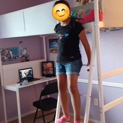 Ikea Loft Bed Frame With Desk Top 