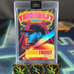 Topps Project 100 Mike Trout #60 By Artist Arno Kiss SP Los Angeles Angels 5/100