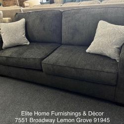 Dark Gray Sleeper W/ Queen Memory Foam Mattress 