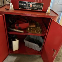 1950s Black And Decker Valve Resurfacer And Rolling Shelf 