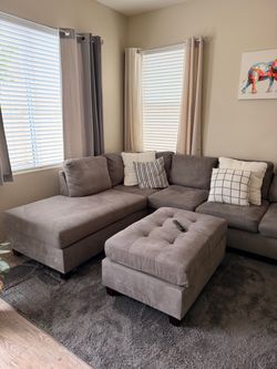 Couch with ottoman
