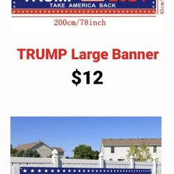 Trump Large Banner Clearance $5