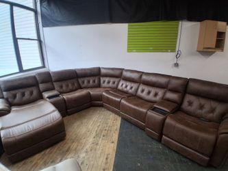 Brown reclining furniture