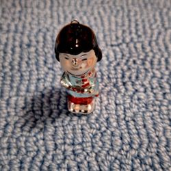 Vintage Peanuts Lucy Glass Christmas Ornament 