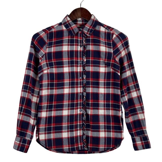 Banana Republic Sodt Washed Casul  Cotton  Button Front Flannel Shirt