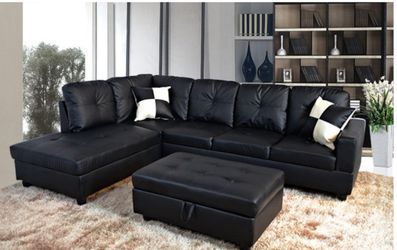 Sectional and ottoman