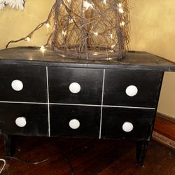 Black Country Wooden Storage Chest 