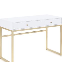 Like new white desk with 2 drawers