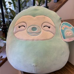 Squishmallow Aqua Sloth Plush - 14” H