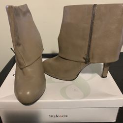 Style & Co Beige Booties