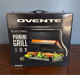 OVENTE Electric Panini Press Grill 1000W – Brand New in Box –
