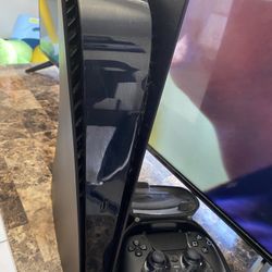 Black Ps5 Digital With Dual Sense Edge