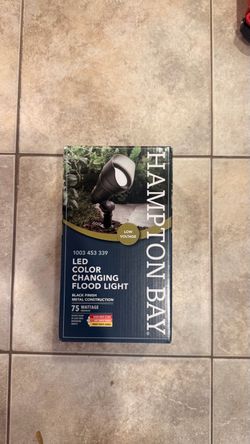 Hampton bay 540 Lumen Low Voltage Millennium Black Adjustable Light Color Integrated LED Outdoor Landscape Flood Light