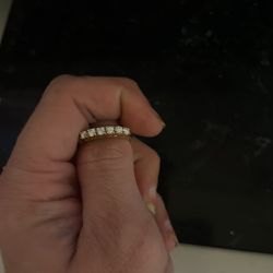 14k Gold And Diamond Band/ring
