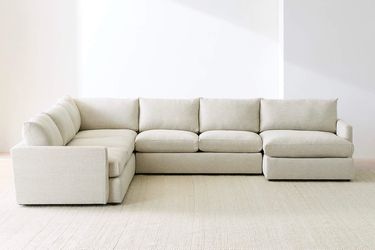 Crate And Barrel Lounge Deep Sofa w/ Ottoman