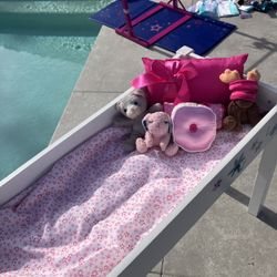 American girl, doll bunkbed with accessories