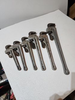 RIDGID Pipe Wrench: Aluminum, 24" 18" 18" 14" 12" 10"