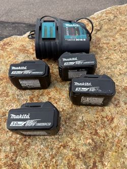 Makita batteries and charger
