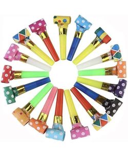 100PCS Party Blower Blowouts Noisemakers Funny Party Blowouts Blow Horns Colorful Birthday Blow Horns Whistles New Years for 2025 Party Noisemakers Wh