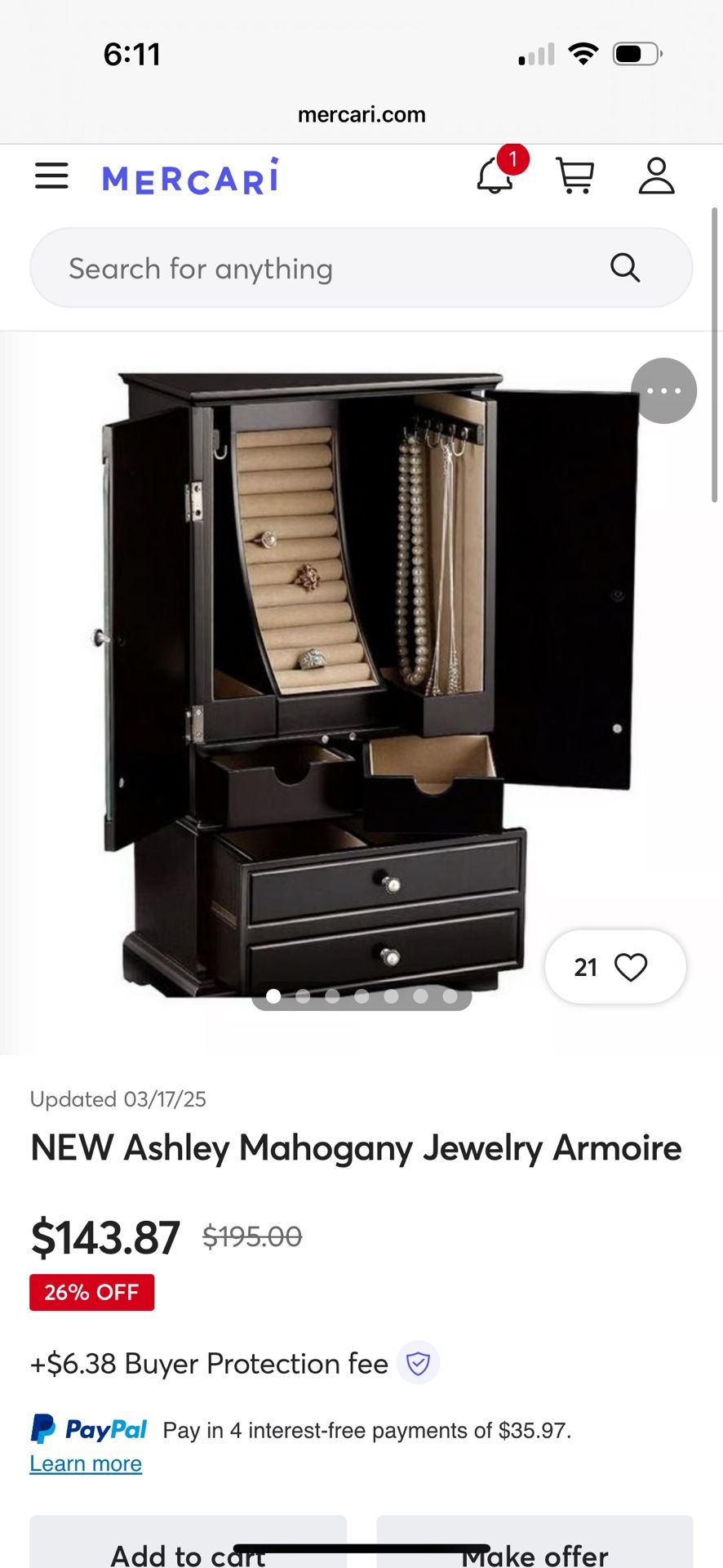 Bombay Jewelry Box. No Scratches!!! Great Quality.