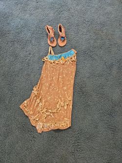 DISNEY COSTUME SZ 4 WITH SHOES SZ 8 SEE DESCRIPTION