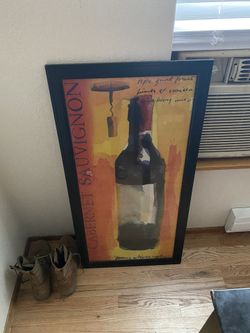 Wine framed painting