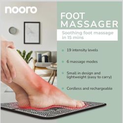 nooro Portable Foot Massager – Soothing Comfort for Tired Feet – 6 Adjustable Vibration Modes & 15-Minute Auto-Timer – Lightweight & Portable for Dail
