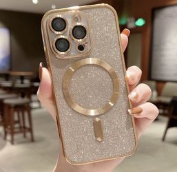 Glittery Magnetic iPhone 14 Pro Max / 14 Pro / 14 / 14 Plus / 13 Pro Max / 13 Pro / 13 Case