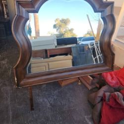 Vanity wood mirror Pulaski sanmateo