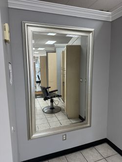 Silver Wood Mirror 69x46