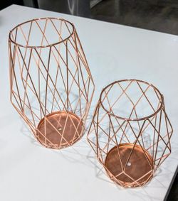 New - Geometric Wire Candle Holders