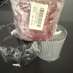 Rhinestone Mesh ( Red / Silver / Black ) New