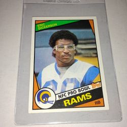 Vintage Old Eric Dickerson Football Card 1984 Topps $280