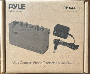 Pyle Pro PP444 Phono Turntable Preamp – New Open Box – Compact Design