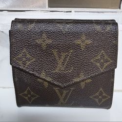 Authentic Louis Vuitton Monogram Portefeiulle Trifold Wallet Nice And Beautiful