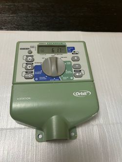 4 Station Orbit Sprinkler Controller Model 57194-WT2Y Pre-Owned. Tested.