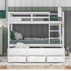 Twin Trundle Bunk Bed 
